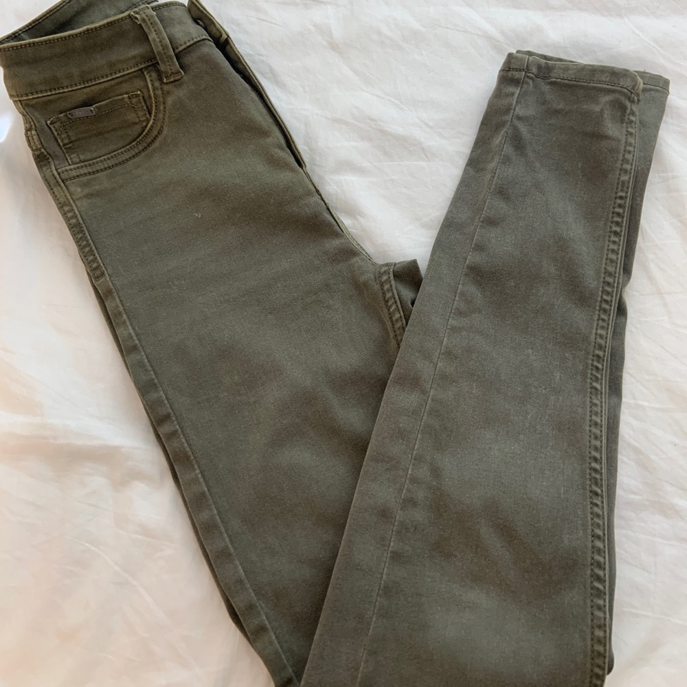 Zara jeans-Olive green